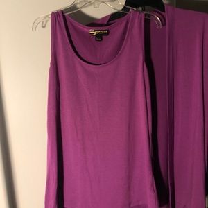 2 piece set, muscle top with matching cardigan